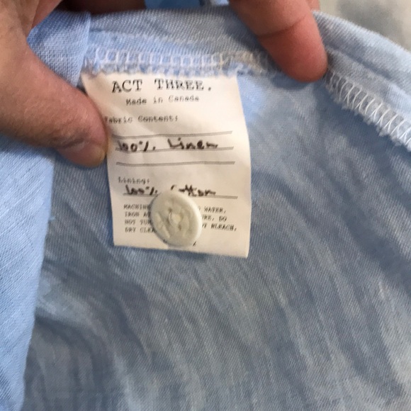 🇨🇦 Act Three Apparel SS’17 linen dress w pockets - Picture 9 of 12